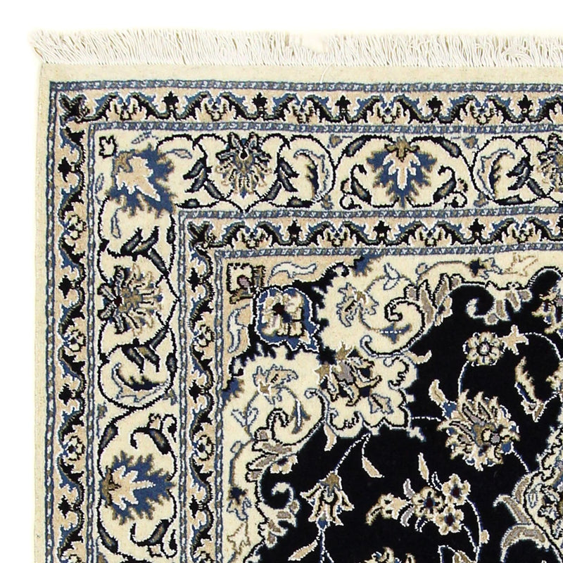 Alfombra persa - Nain - 195 x 147 cm - azul oscuro