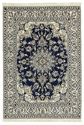 Alfombra persa - Nain - 202 x 142 cm - azul oscuro