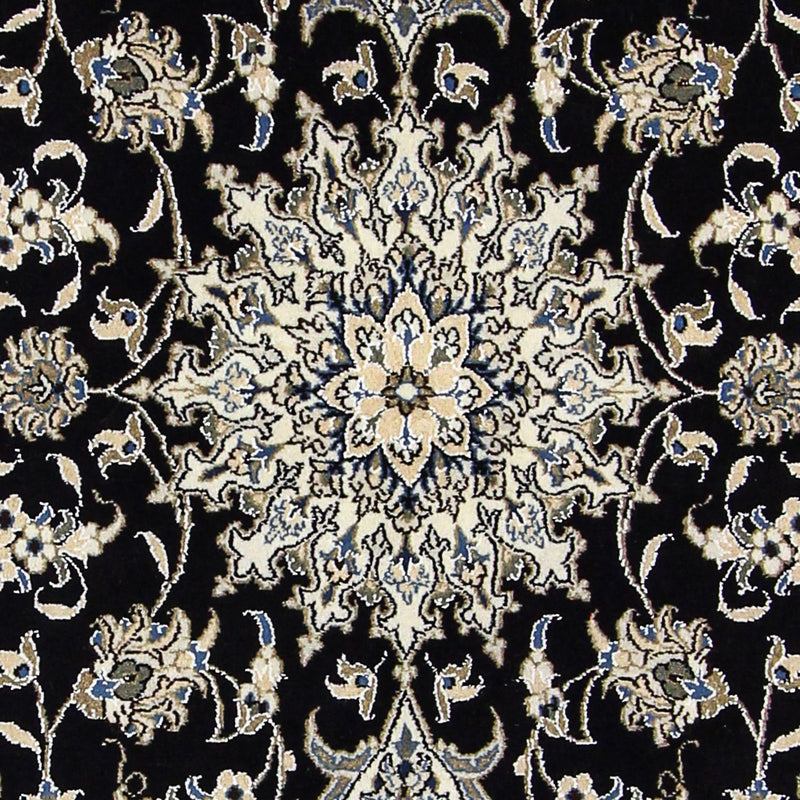 Alfombra persa - Nain - 207 x 146 cm - azul oscuro