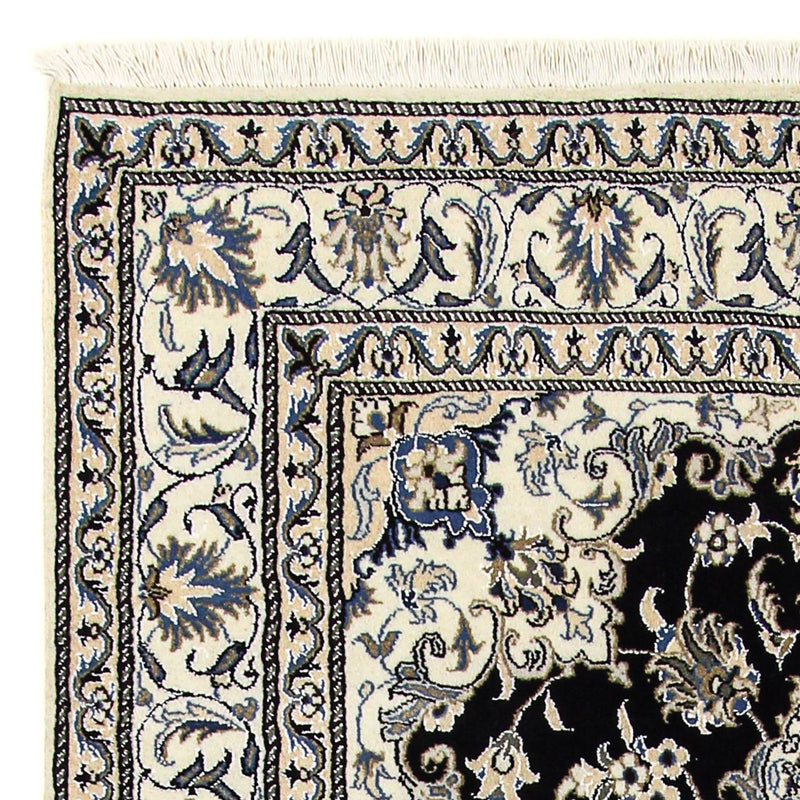 Alfombra persa - Nain - 207 x 146 cm - azul oscuro