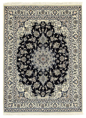 Alfombra persa - Nain - 193 x 147 cm - azul oscuro