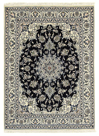 Alfombra persa - Nain - 193 x 147 cm - azul oscuro
