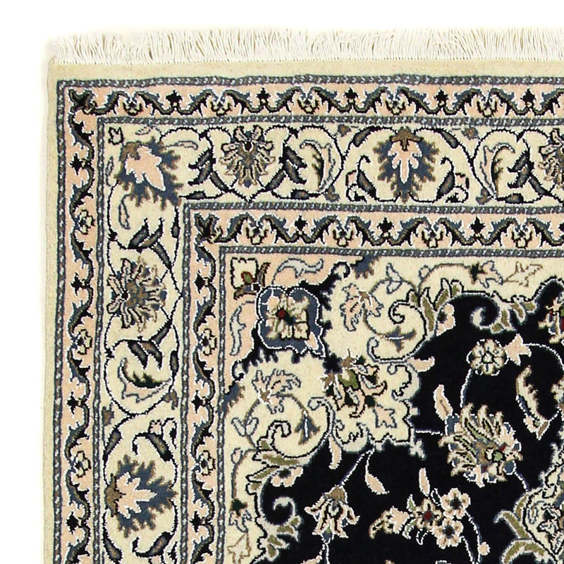 Alfombra persa - Nain - 193 x 147 cm - azul oscuro