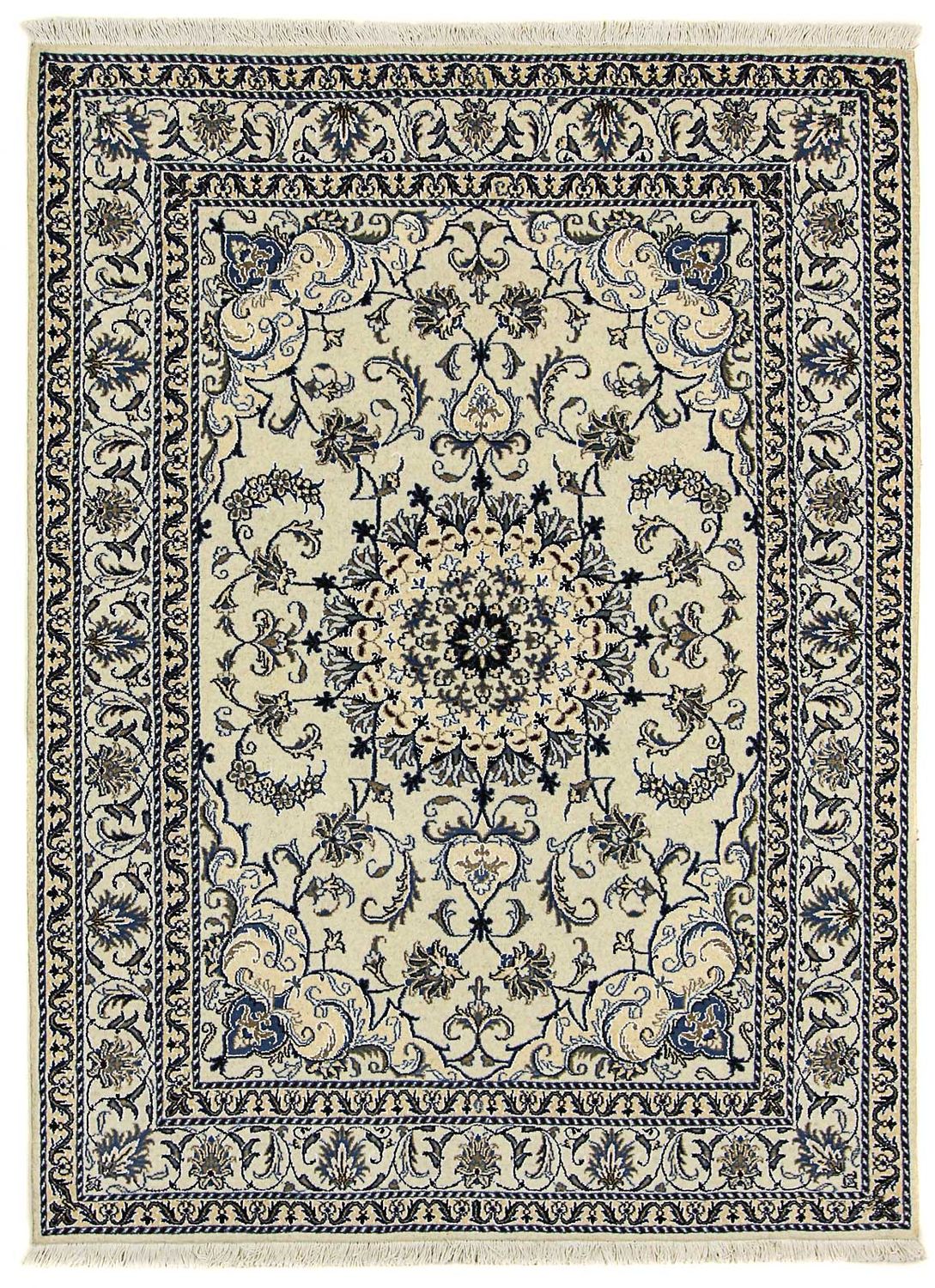 Alfombra persa - Nain - 204 x 150 cm - beige