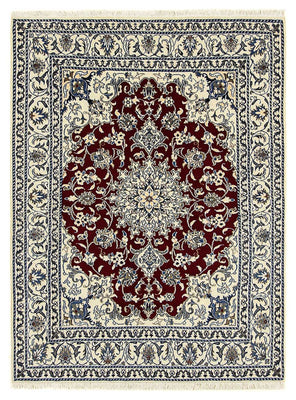Alfombra persa - Nain - 191 x 147 cm - rojo oscuro