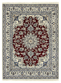 Alfombra persa - Nain - 191 x 147 cm - rojo oscuro