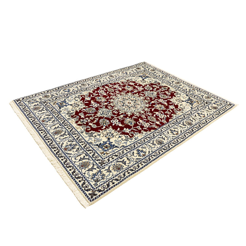 Alfombra persa - Nain - 191 x 147 cm - rojo oscuro
