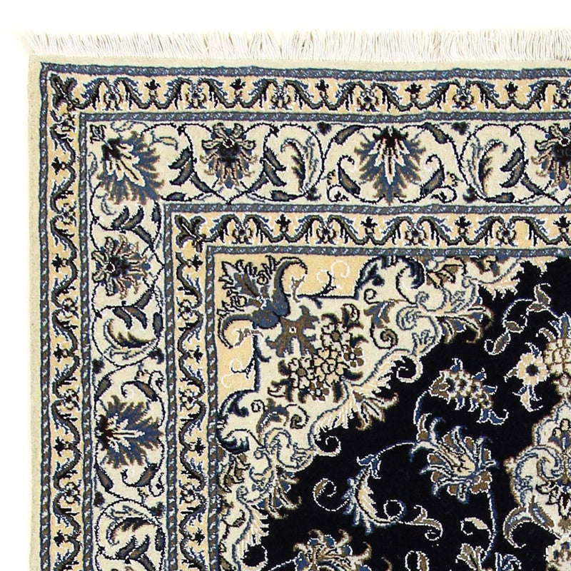 Alfombra persa - Nain - 206 x 147 cm - azul oscuro