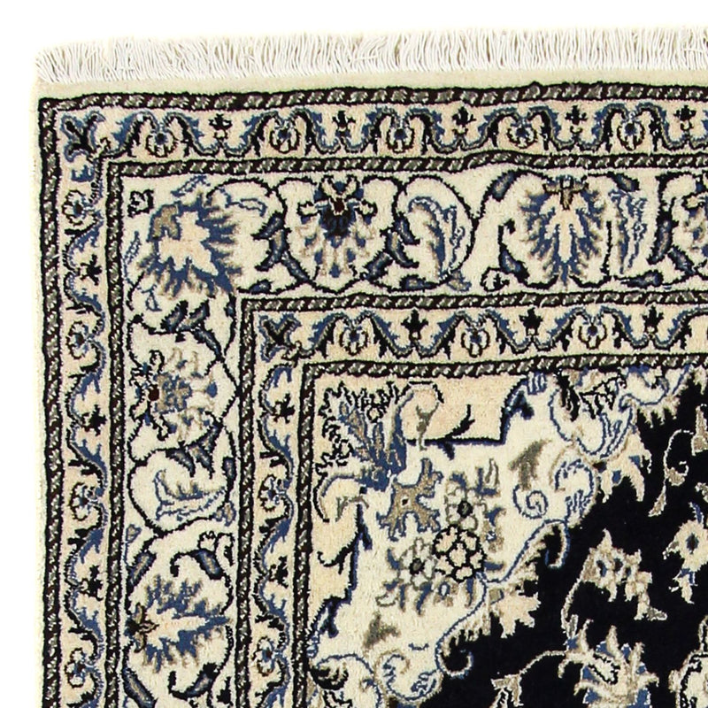 Alfombra persa - Nain - 203 x 143 cm - azul oscuro