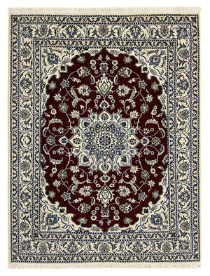 Alfombra persa - Nain - 191 x 150 cm - rojo oscuro