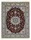 Alfombra persa - Nain - 191 x 150 cm - rojo oscuro