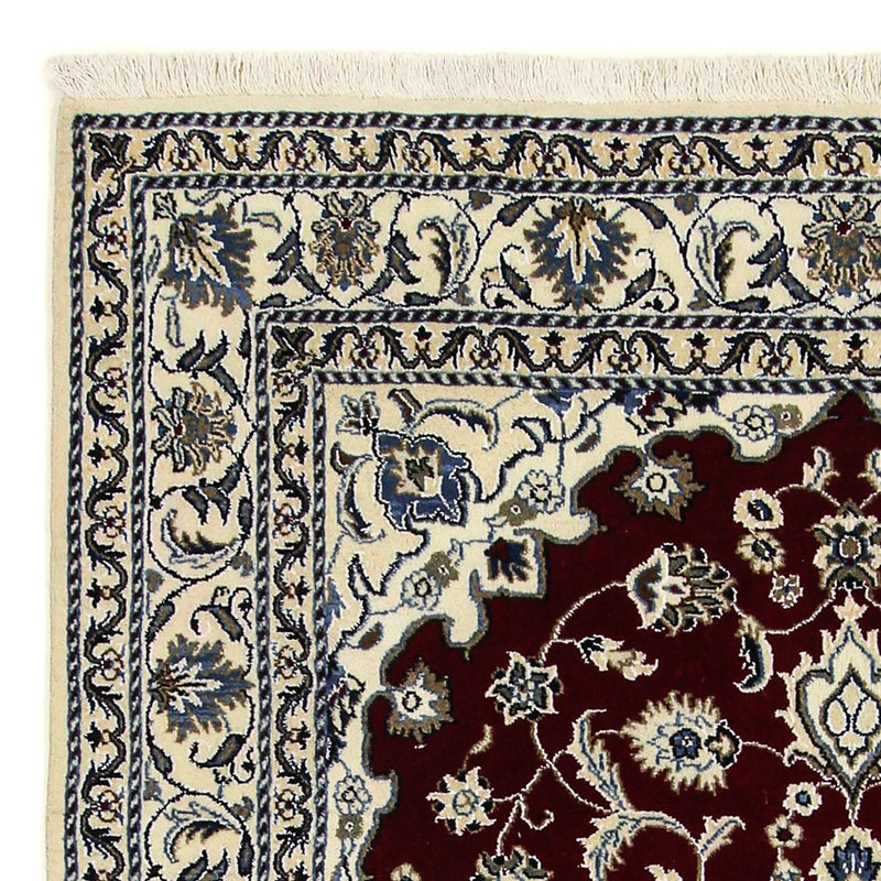 Alfombra persa - Nain - 191 x 150 cm - rojo oscuro