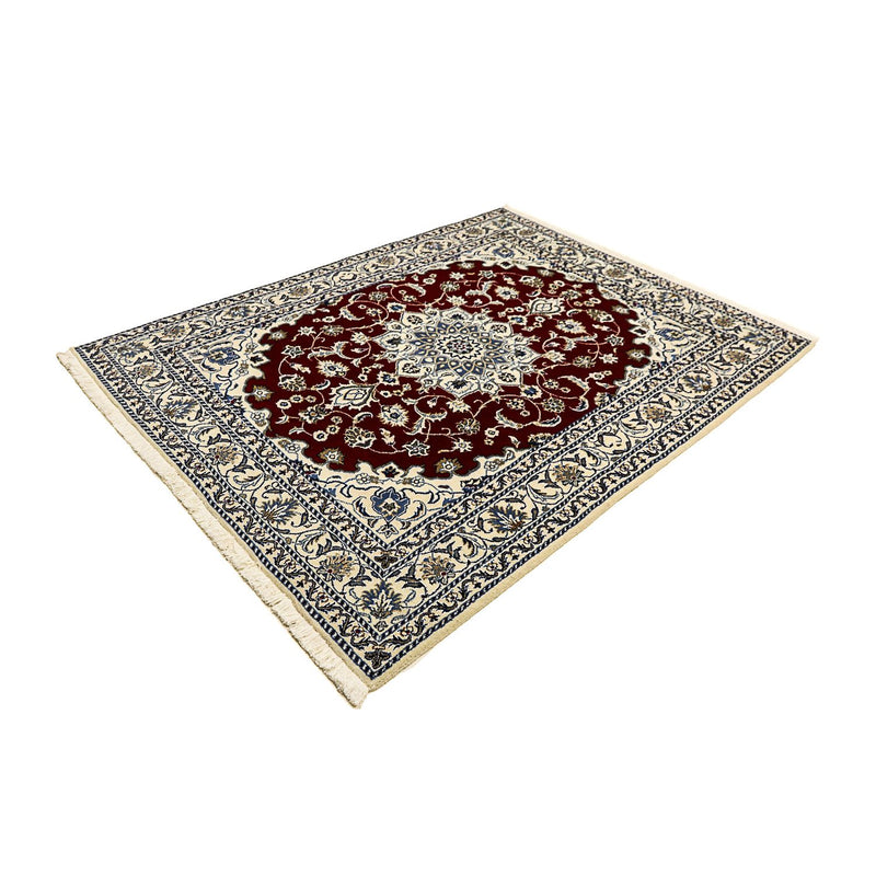 Alfombra persa - Nain - 191 x 150 cm - rojo oscuro