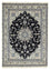 Alfombra persa - Nain - 226 x 167 cm - azul oscuro
