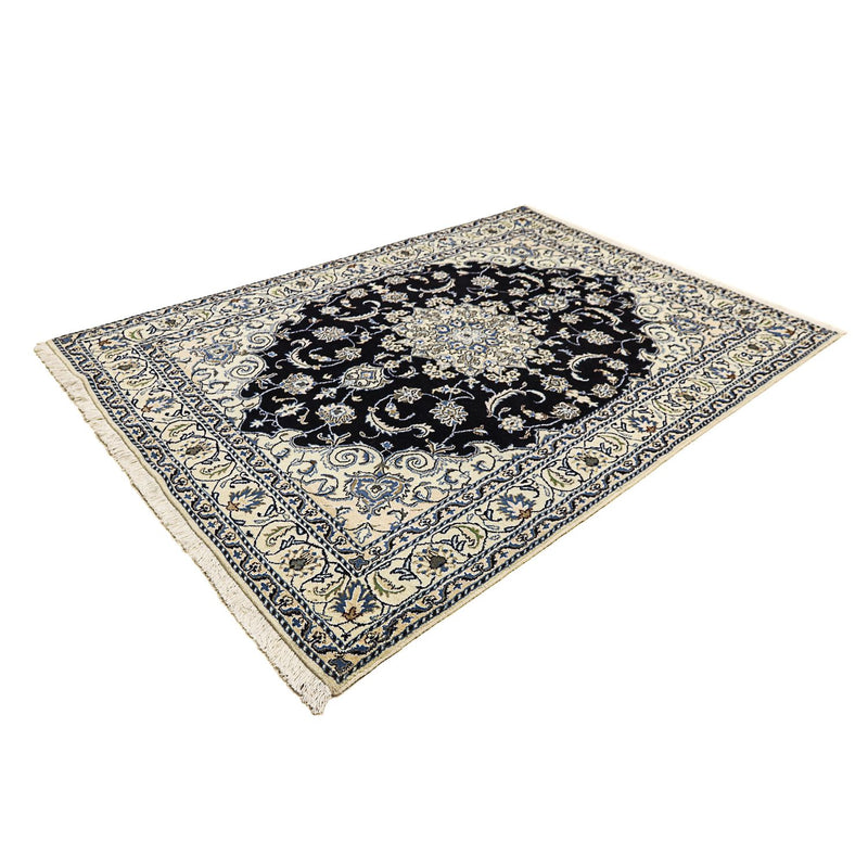 Alfombra persa - Nain - 226 x 167 cm - azul oscuro