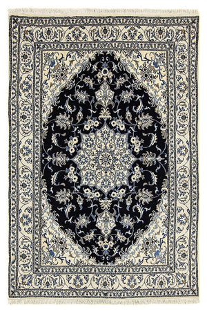 Alfombra persa - Nain - 235 x 165 cm - azul oscuro