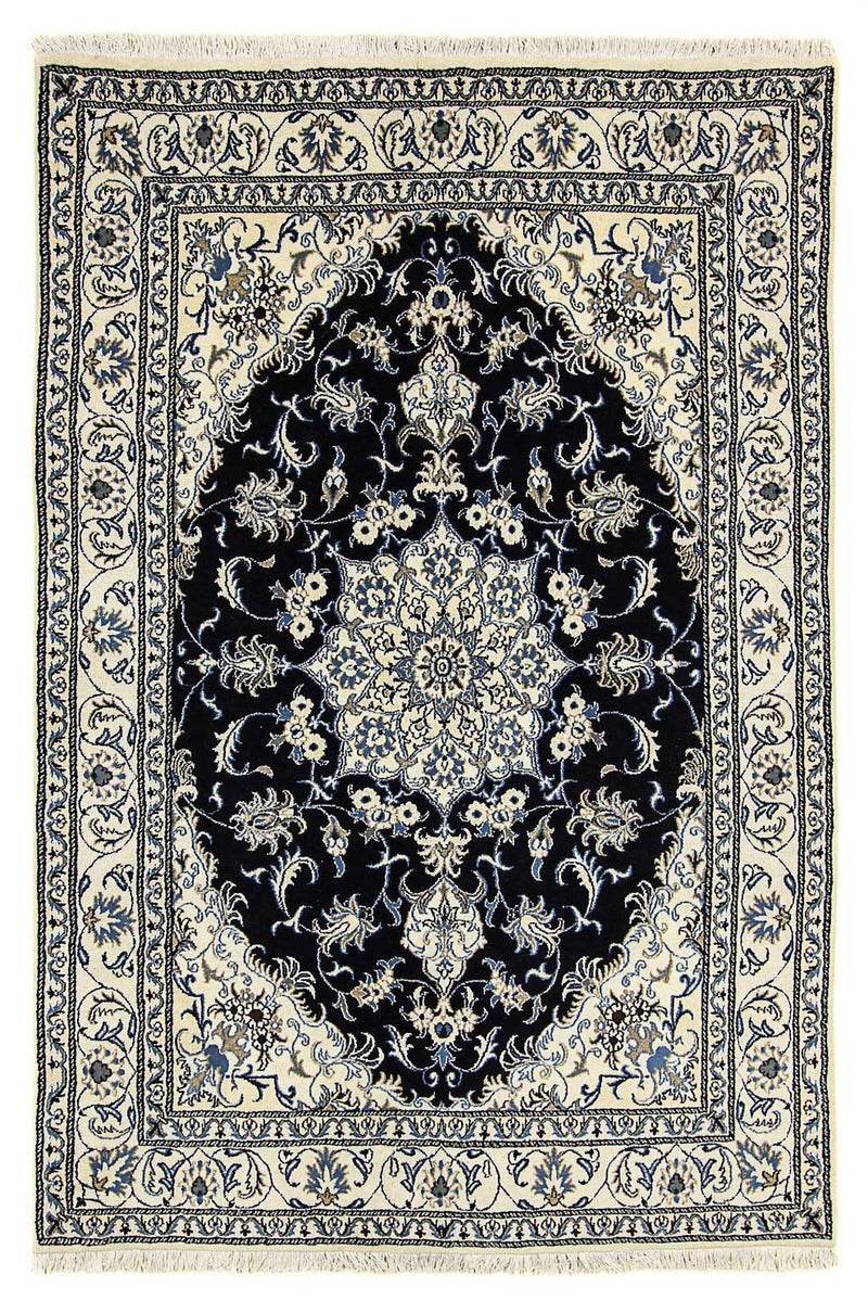 Alfombra persa - Nain - 235 x 165 cm - azul oscuro