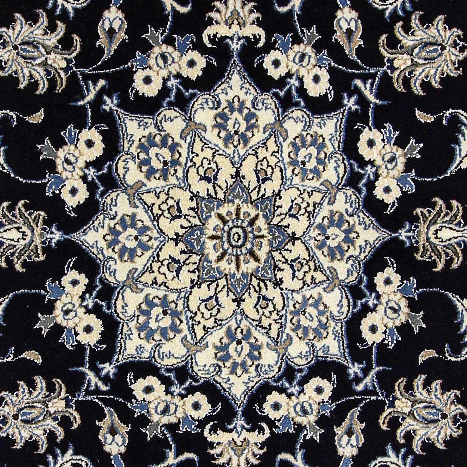 Alfombra persa - Nain - 235 x 165 cm - azul oscuro