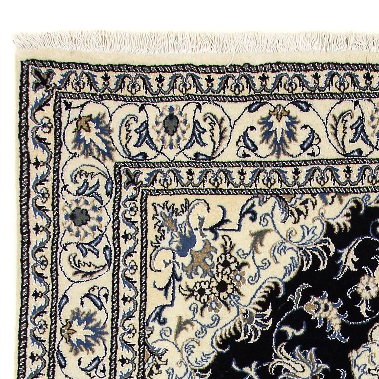 Alfombra persa - Nain - 235 x 165 cm - azul oscuro