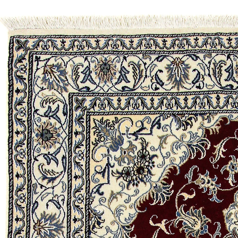 Alfombra persa - Nain - 238 x 165 cm - rojo oscuro
