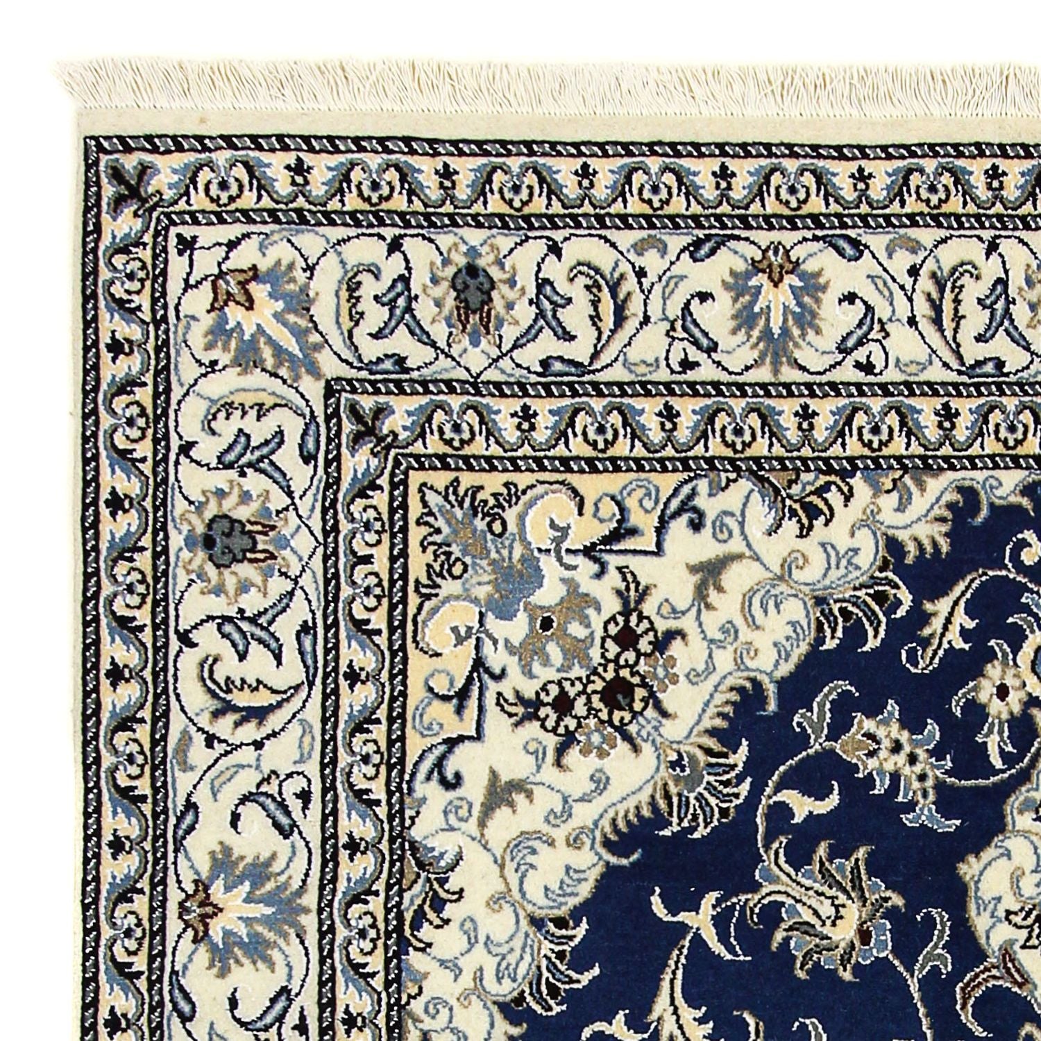 Alfombra persa - Nain - 236 x 168 cm - azul