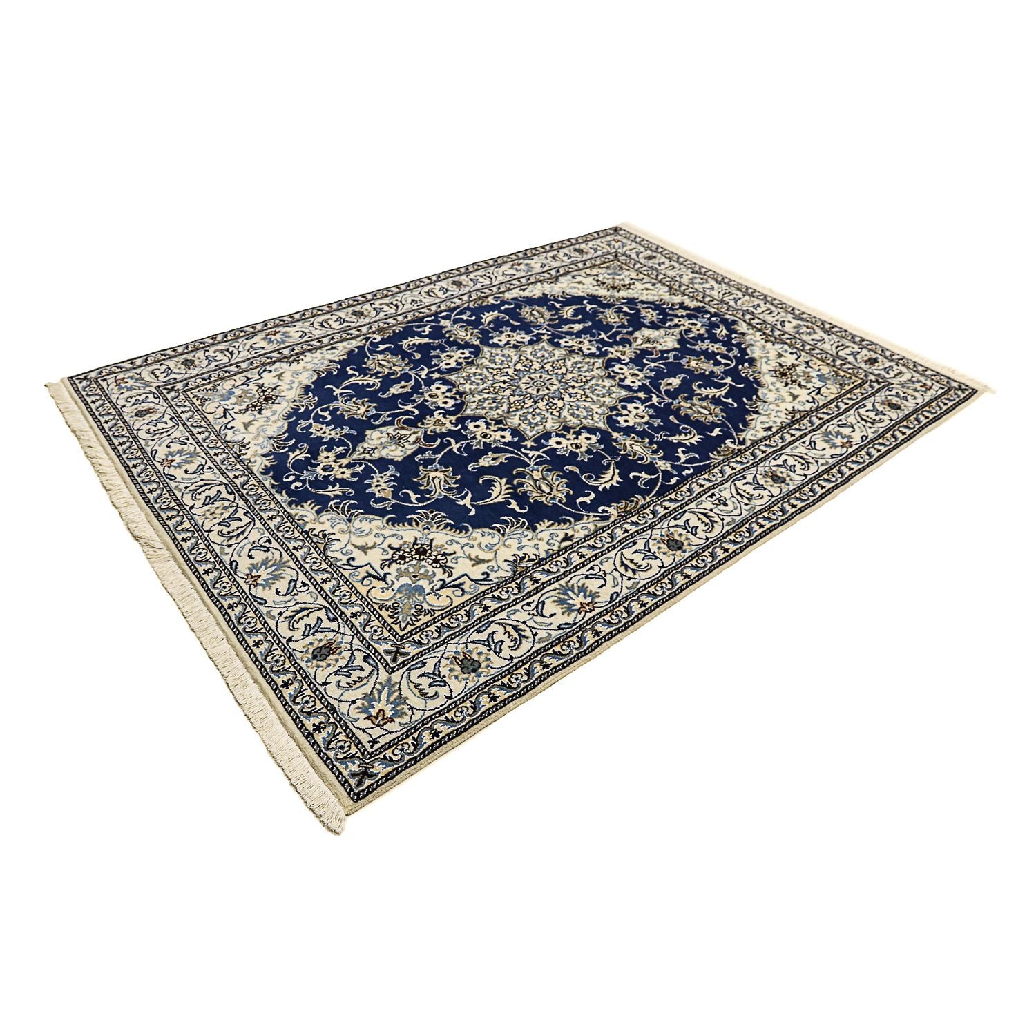 Alfombra persa - Nain - 236 x 168 cm - azul