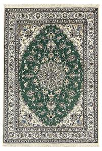 Alfombra persa - Nain - 237 x 168 cm - verde oscuro
