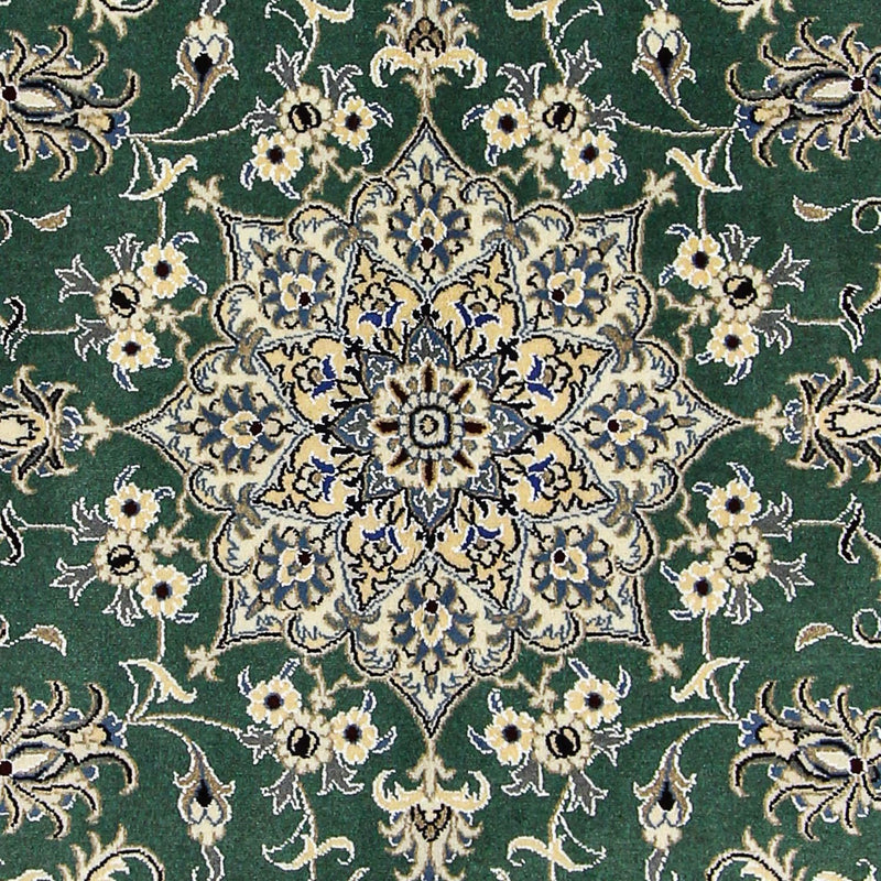 Alfombra persa - Nain - 237 x 168 cm - verde oscuro