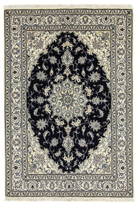Alfombra persa - Nain - 242 x 166 cm - azul oscuro