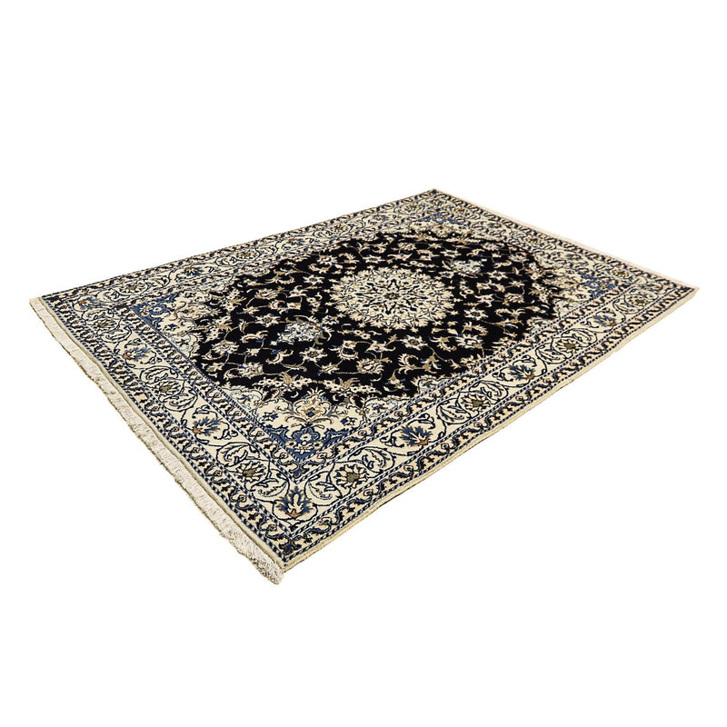Alfombra persa - Nain - 234 x 168 cm - azul oscuro