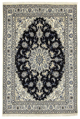 Alfombra persa - Nain - 240 x 166 cm - azul oscuro