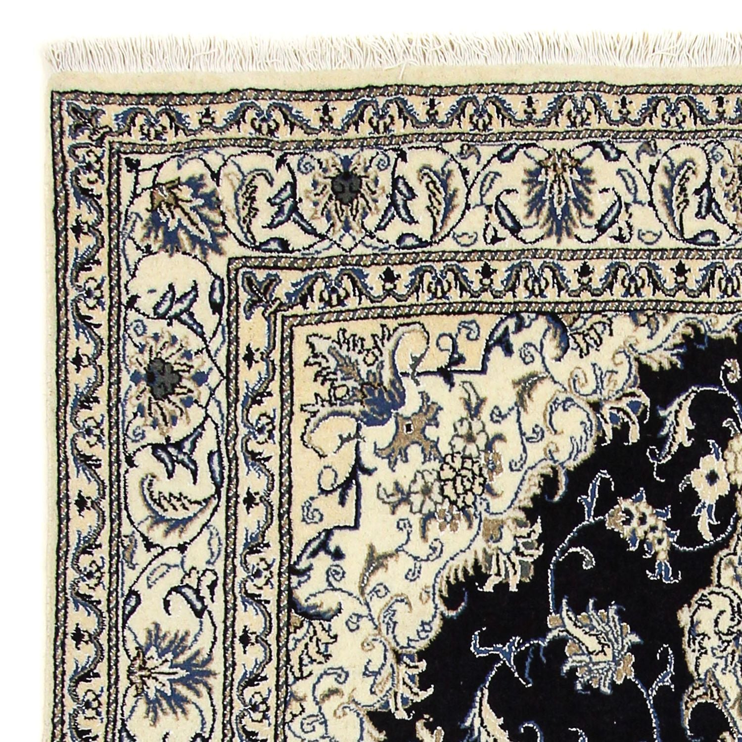Alfombra persa - Nain - 240 x 166 cm - azul oscuro