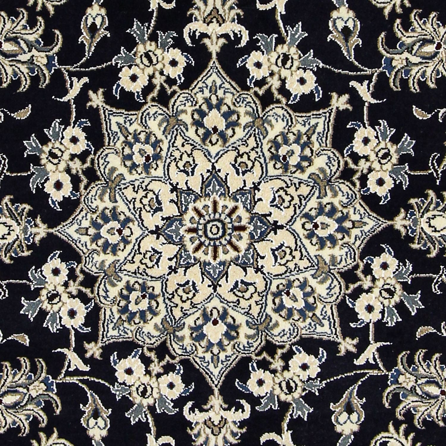 Alfombra persa - Nain - 238 x 166 cm - azul oscuro