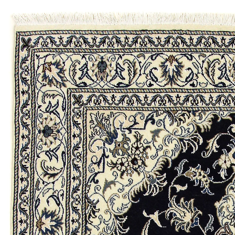 Alfombra persa - Nain - 238 x 166 cm - azul oscuro
