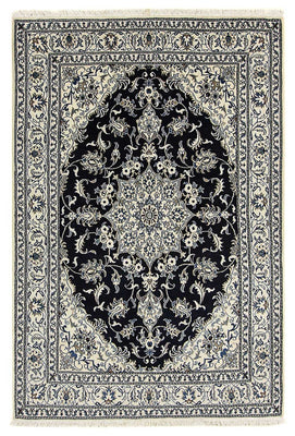 Alfombra persa - Nain - 246 x 164 cm - azul oscuro