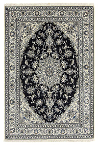 Alfombra persa - Nain - 246 x 164 cm - azul oscuro