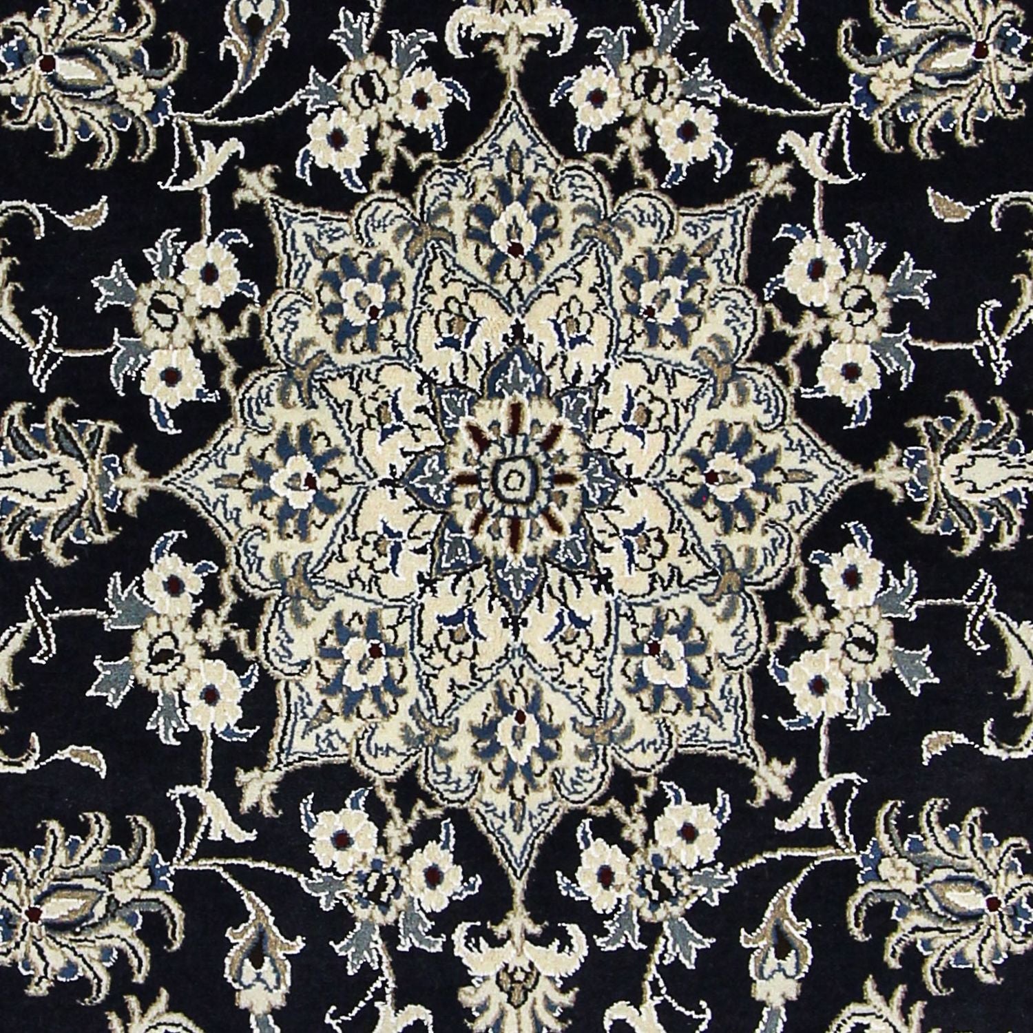 Alfombra persa - Nain - 246 x 164 cm - azul oscuro