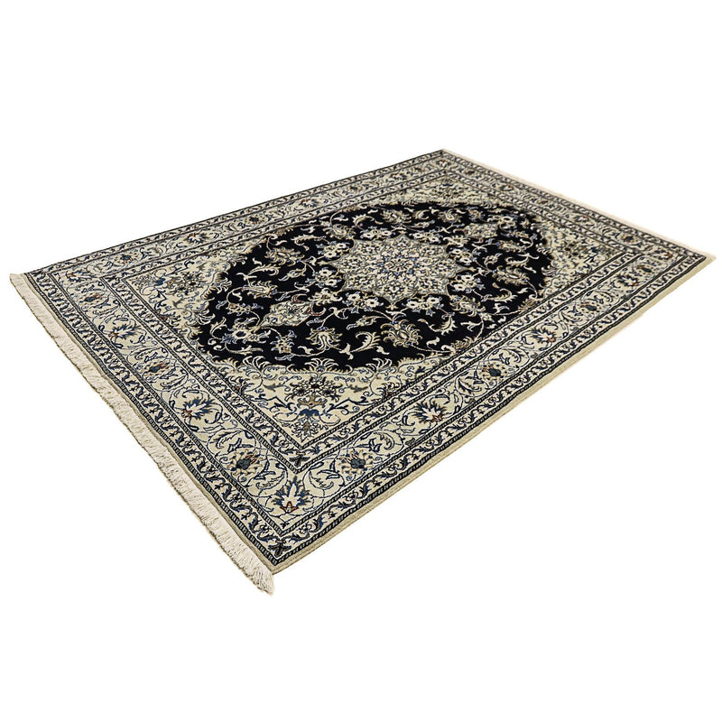 Alfombra persa - Nain - 246 x 164 cm - azul oscuro