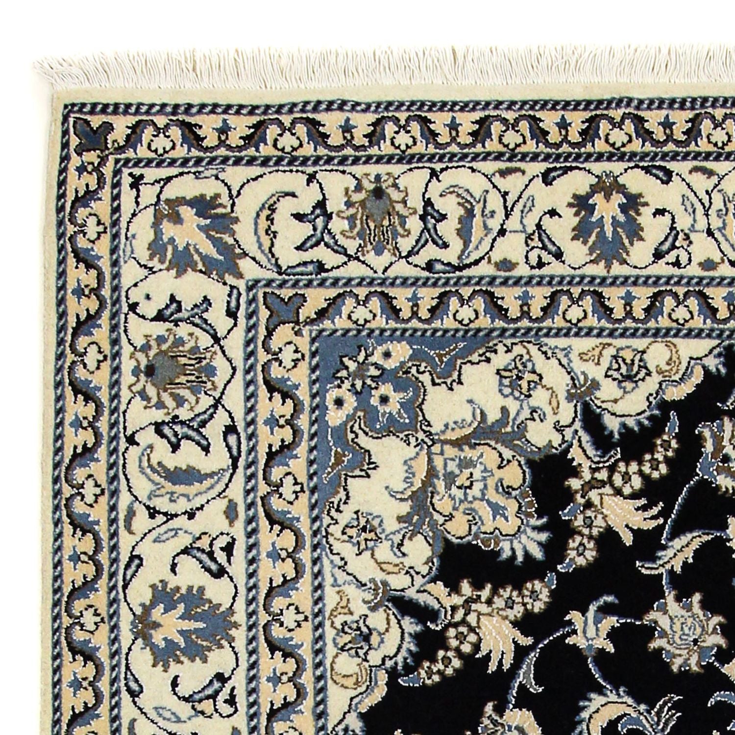 Alfombra persa - Nain - 240 x 170 cm - azul oscuro