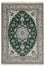 Alfombra persa - Nain - 244 x 168 cm - verde oscuro