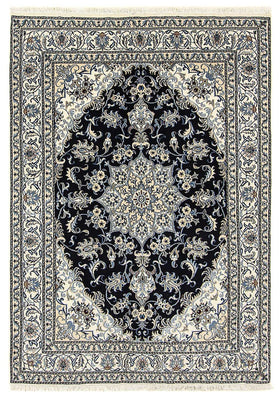 Alfombra persa - Nain - 235 x 168 cm - azul oscuro