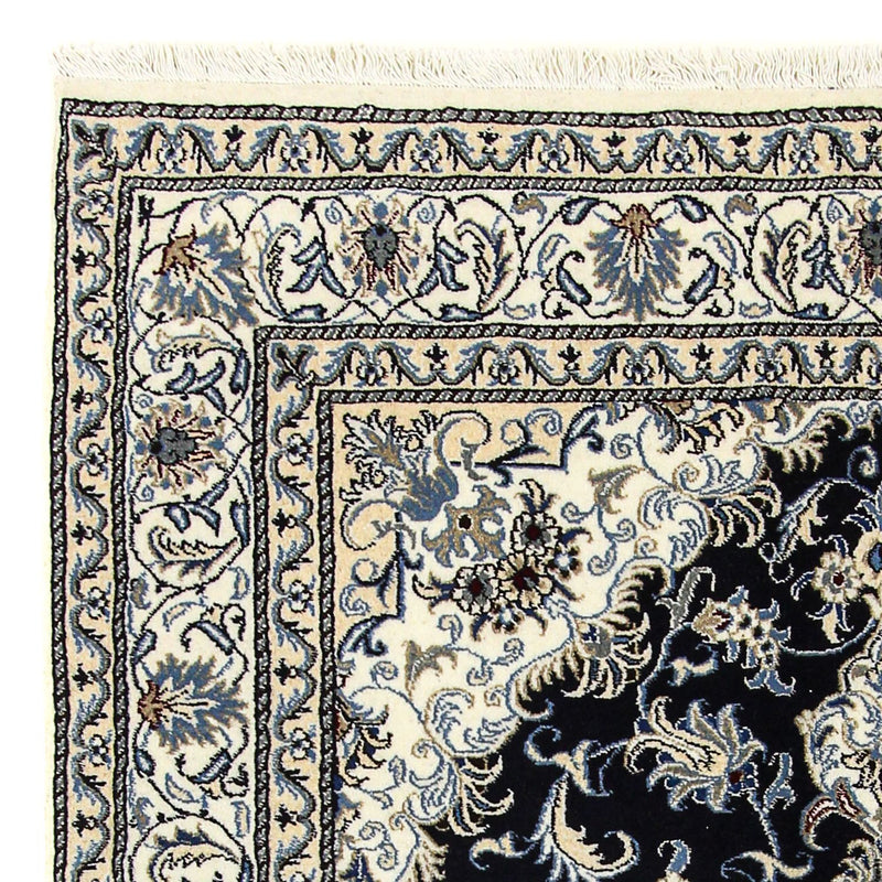 Alfombra persa - Nain - 235 x 168 cm - azul oscuro