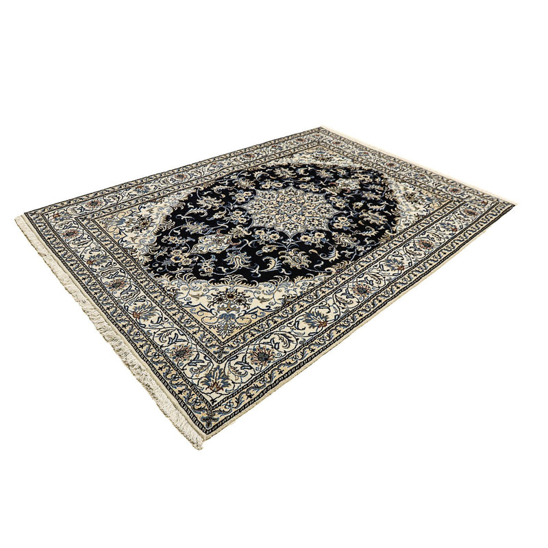 Alfombra persa - Nain - 235 x 168 cm - azul oscuro