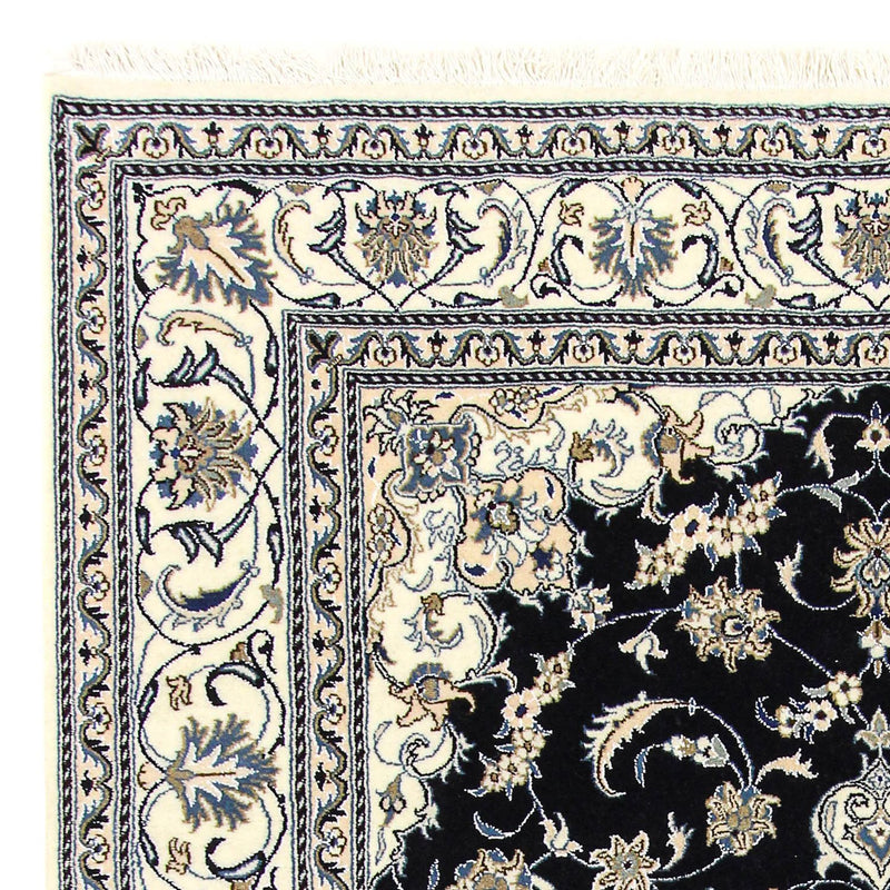 Alfombra persa - Nain - 300 x 200 cm - azul oscuro