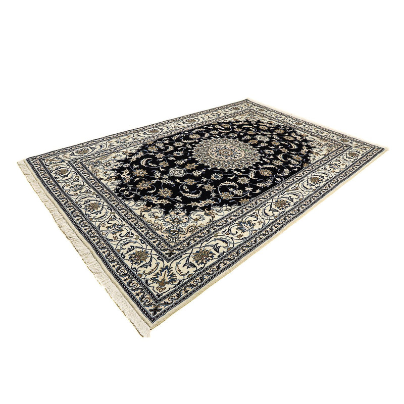 Alfombra persa - Nain - 300 x 200 cm - azul oscuro