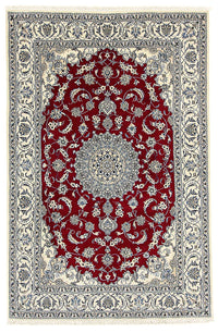 Alfombra persa - Nain - 295 x 193 cm - rojo oscuro