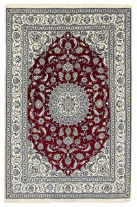 Alfombra persa - Nain - 297 x 200 cm - rojo oscuro