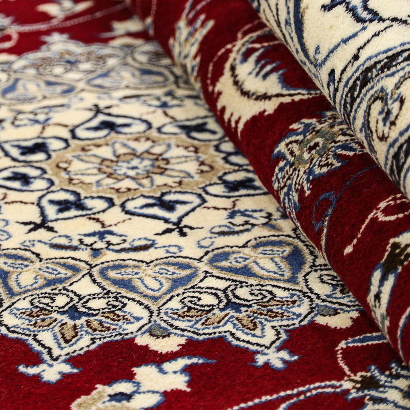 Alfombra persa - Nain - 297 x 200 cm - rojo oscuro