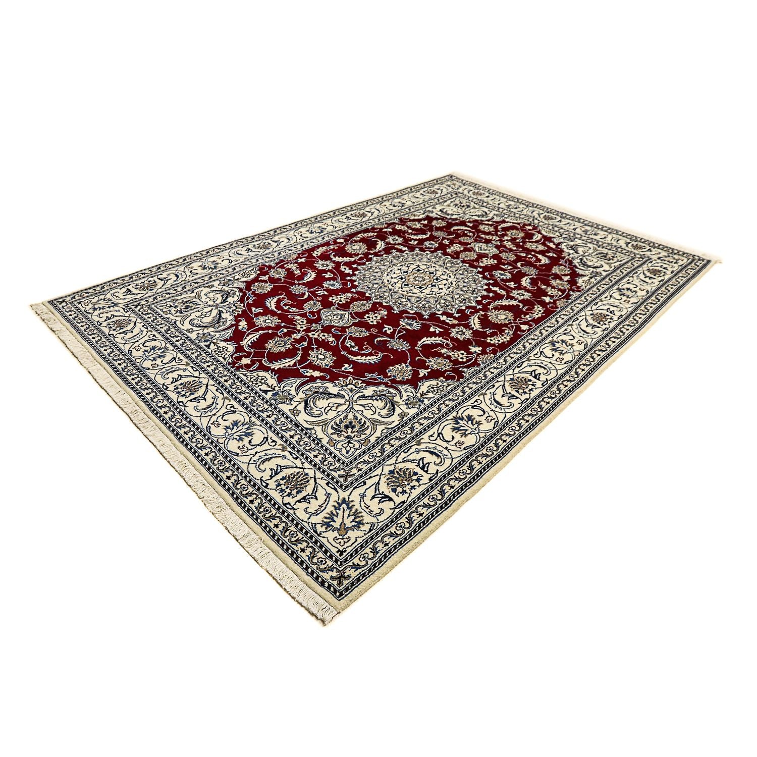Alfombra persa - Nain - 297 x 200 cm - rojo oscuro
