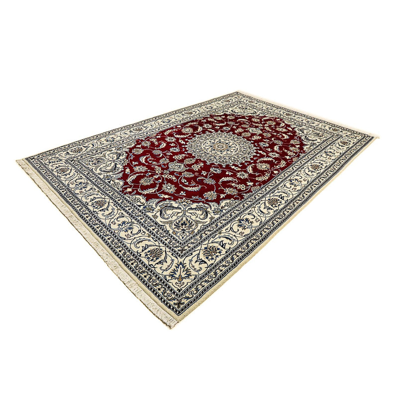 Alfombra persa - Nain - 297 x 200 cm - rojo oscuro